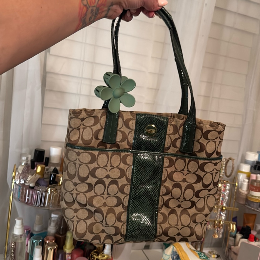 Dark Green Coach Bag